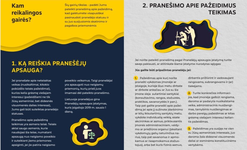 Pristatome naujieną- gaires pranešėjams