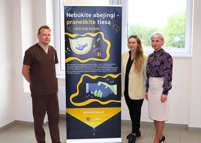 Informacinis stendas apie pranešėjų apsaugą - Šilutės ligoninėje